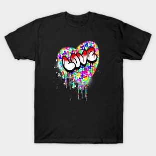 Graffiti Love Heart T-Shirt